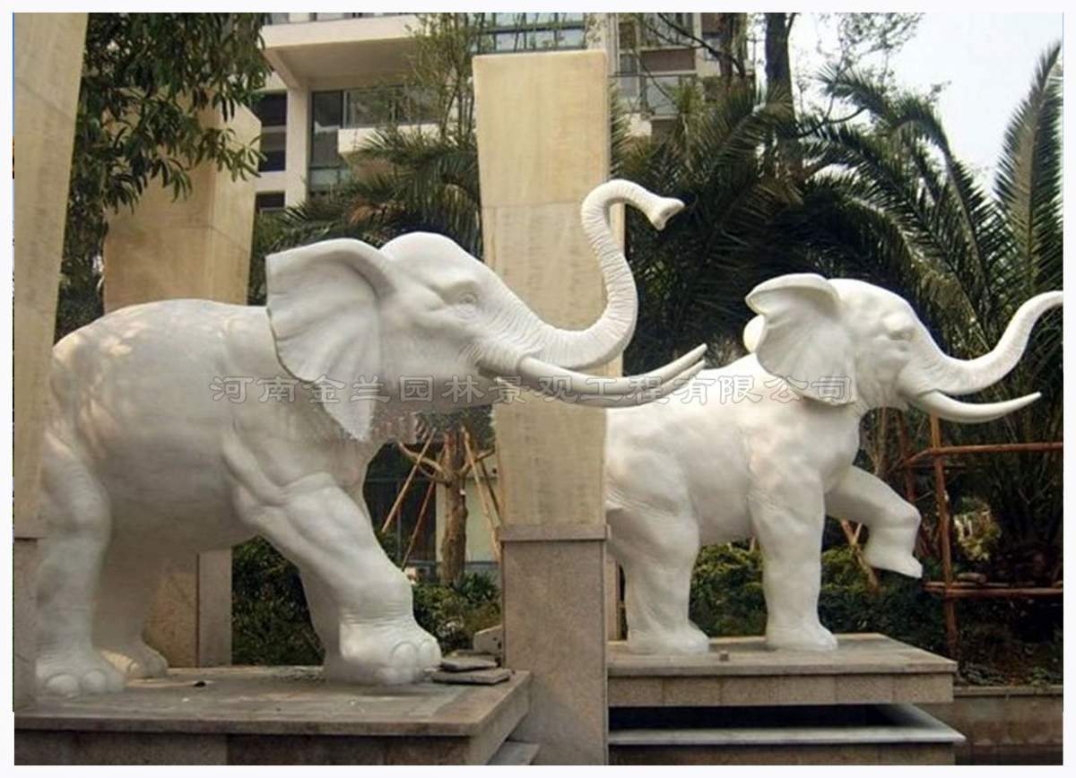 门头玻璃钢大象雕塑